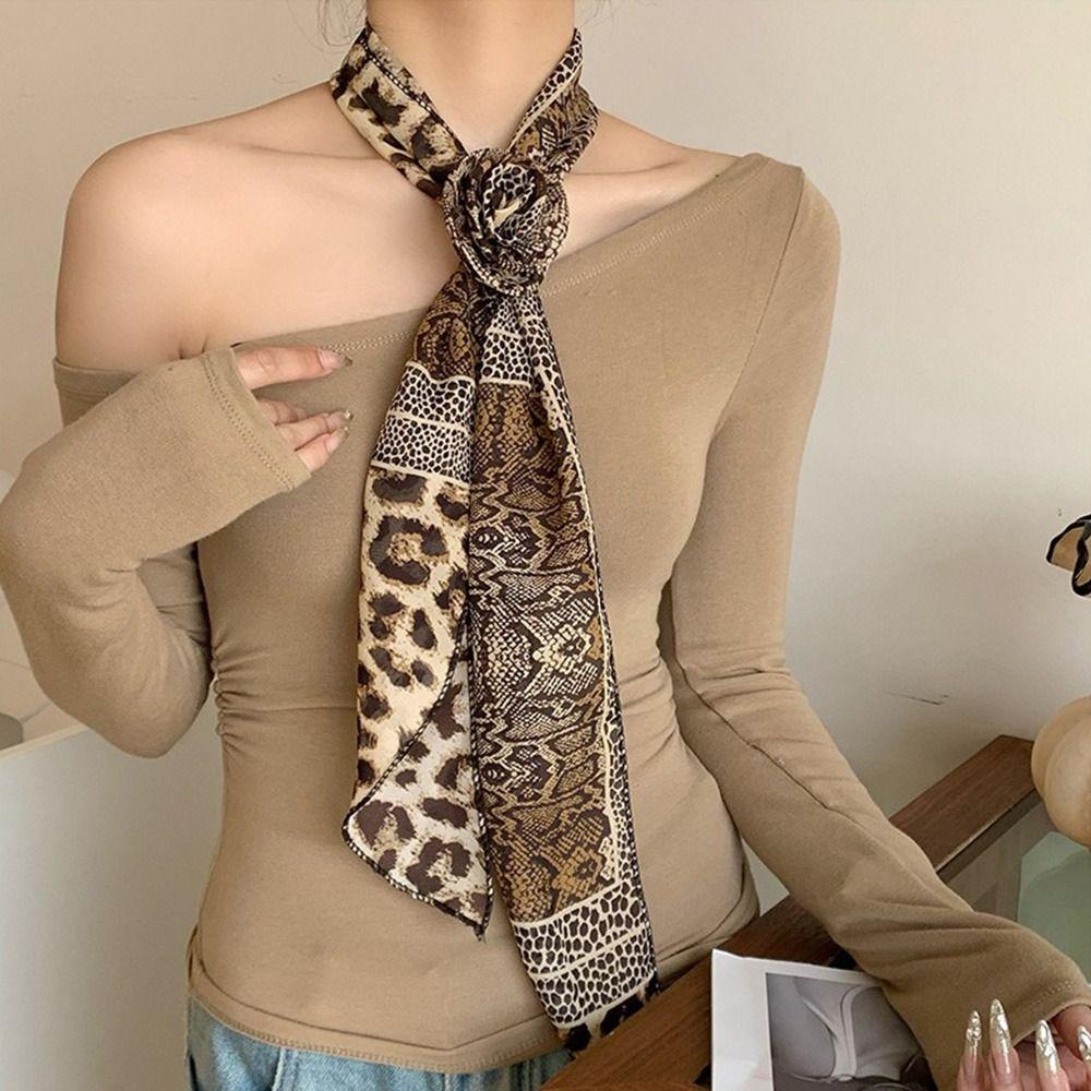 Korean Long Silk Scarf Summer Hair Band Fashion Long Ribbon Belt Tie For Women
