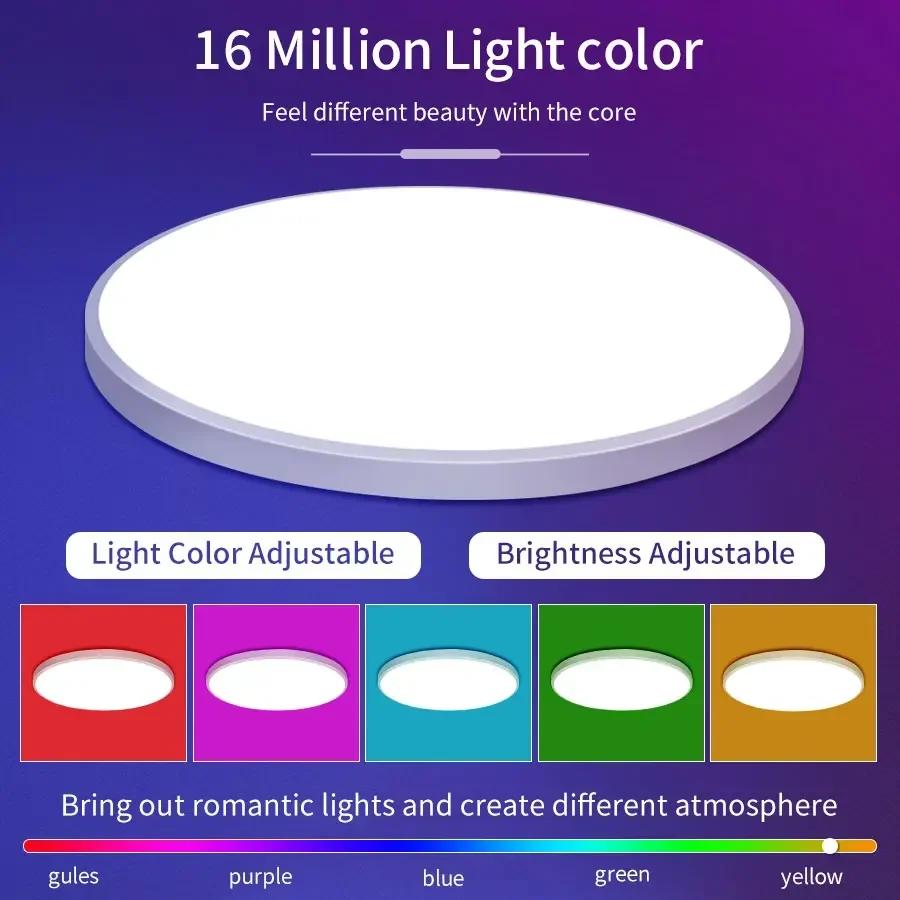 Smart WiFi RGB LED Ceiling Light 24W Bedroom Living Room Ceiling Lamp Cozylife APP Voice Control With Alexa Google Home Alice