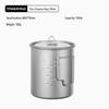 Portable Titanium Camping Mug with Lid - Folding Handle, Single Layer, Anti-scalding Design for Outdoor Travel