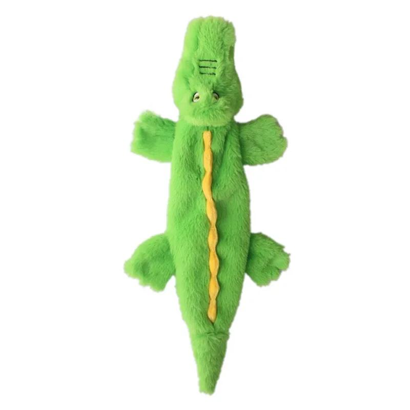 New Crocodile Soft Shell Plush Dog Toys Outdoor Play Interactive Squeaky Dogs Toy Sounder Sounding Paper Chew Tooth Toy