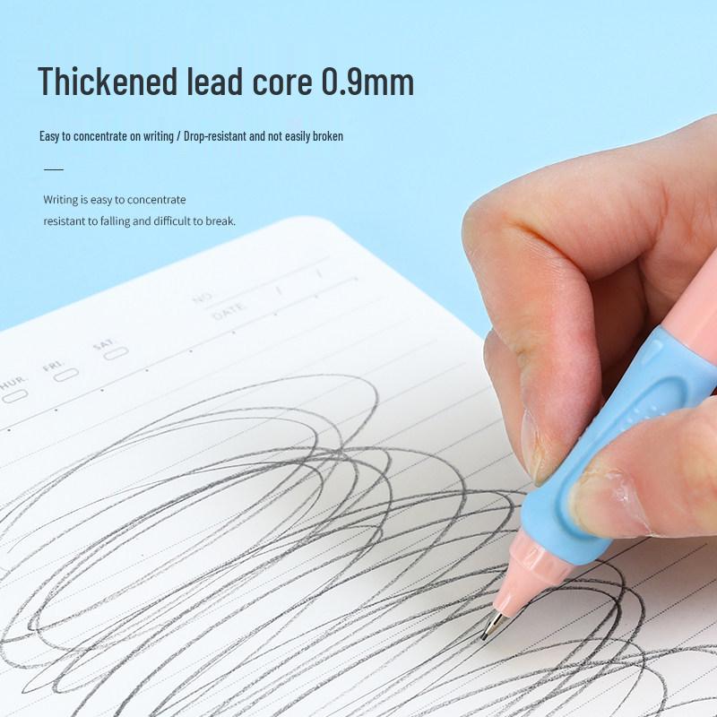 Blue Fruit 0.9mm Non-Breaking Automatic Pencil with Easy Grip for Primary Students - Correct Posture, No Sharpening Needed