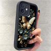 Golden Butterfly Groove iPhone 14/15/16/17 Pro Max Black Case