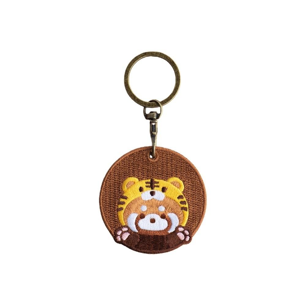 Creative Animal Pendant Double-sided Embroidery Costumed Red Panda Pendant Zoo Gift