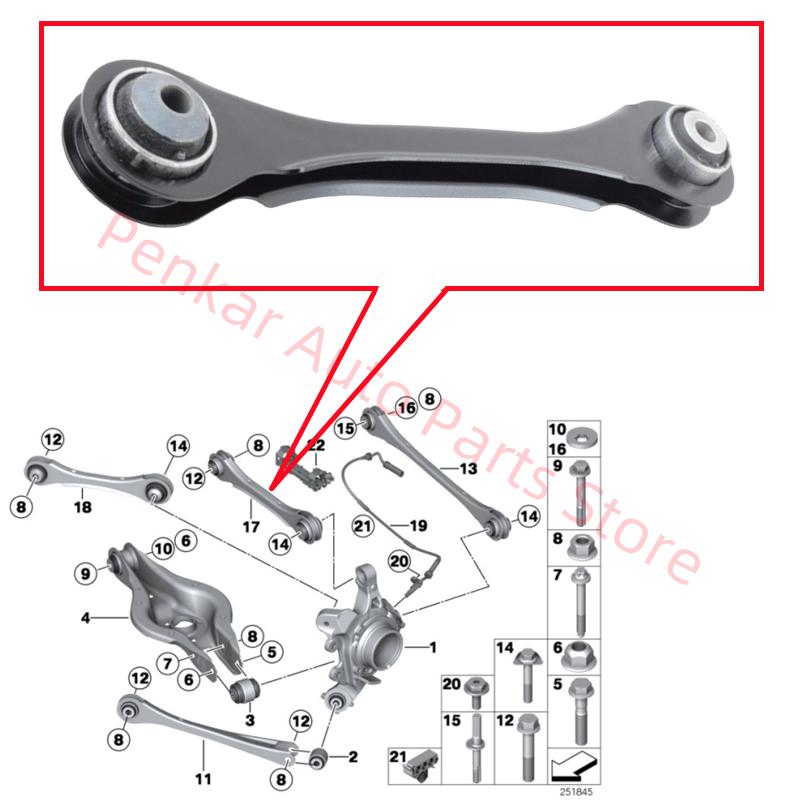 33326792543 33326792544 Rear Upper Control Arm For BMW F20 F21 F22 F23 F30 F31 F34 F35 F32 F33 F36 Left