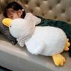 Adorable Yellow Duck Lumbar Pillow - Cute and Fluffy Cushion for Sofa, Office, or Bedside.