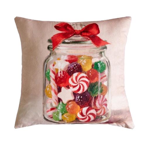 1PC Nuan Series Christmas Pillowcase Polyester Printed Comfortable Pillowcase Cushion Cover for Sofa Living Room Bedroom Home Decor Party Decor