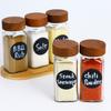 Glazen Specerijpotjes met Etiketstickers 4oz Transparant Glas met Bamboe Deksel en Siliconen Afdichting Keuken Specerijcontainer voor Organisatie, Zout, Peper