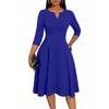 Medium and long dress, font slim fit, horn dress, seven-quarter sleeve wedding guest work dress