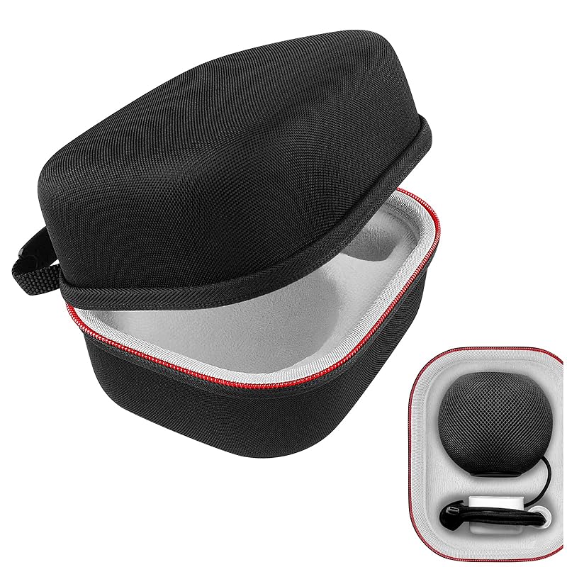 

Geekria hard shell speaker case cover apple Appl HomePod Mini Bluetooth Compatible with case, replacement speaker travel carry bag (black)