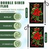 Christmas Holly BerriesGarden Flag 12x18 Inch Double Sided for Courtyard Outdoor Welcome Flag Decoration (Excluding flagpole)