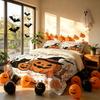Halloween Rzucam na Ciebie urok Duch Wiedźma 3-częściowy komplet poszewek na kołdrę Czarny Kot Dynia Czarodziejski Wystrój Pościeli
