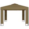 Double Roof Gazebo 3x3x2.7 M Taupe 180 G M²