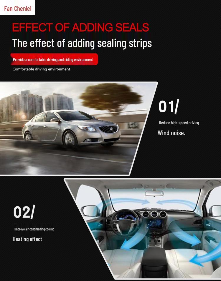 Changan Qiyuan Auto Door Seal Strip for Soundproofing, Dustproof, and Waterproofing
