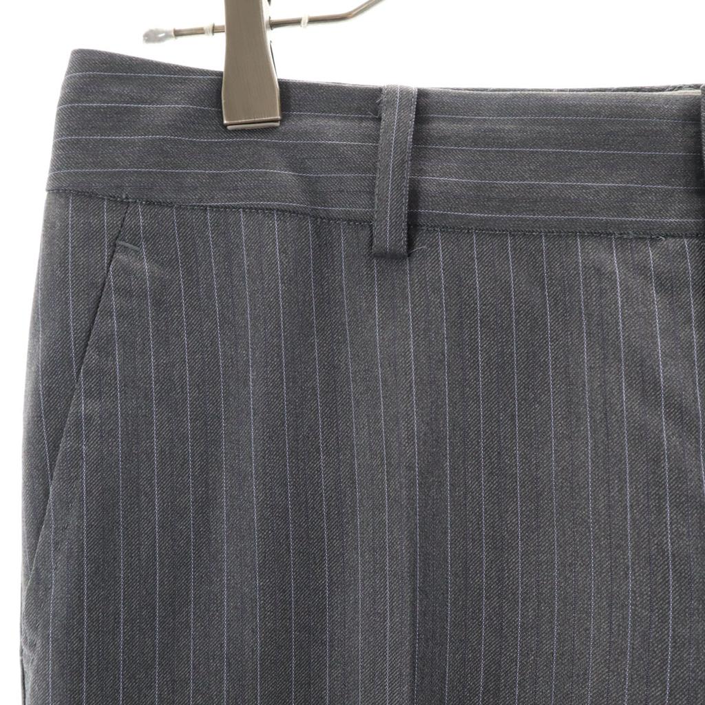 INED Silk Blend Striped Pattern Slacks Pants 11 Gray Women Used