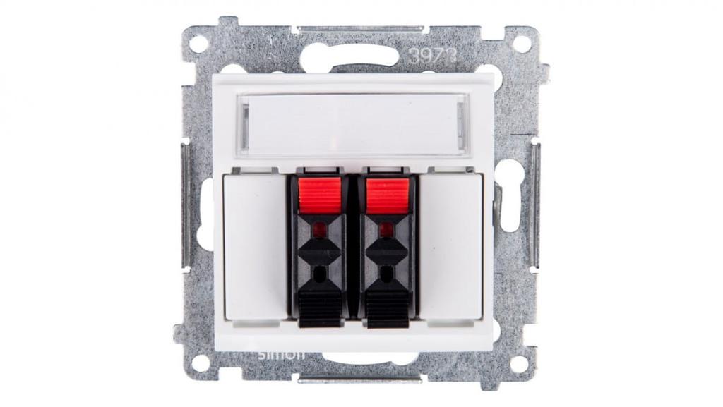 Simon 54 Double Speaker Socket White Dgl32.01/11