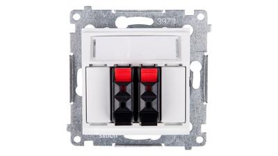Simon 54 Double Speaker Socket White Dgl32.01/11
