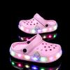 Summer Children Hole Sandals LED Lighted Flashing Light Shoes Boys Girls Beach Sandals Kids Garden Shoes Non-slip Sneakers New