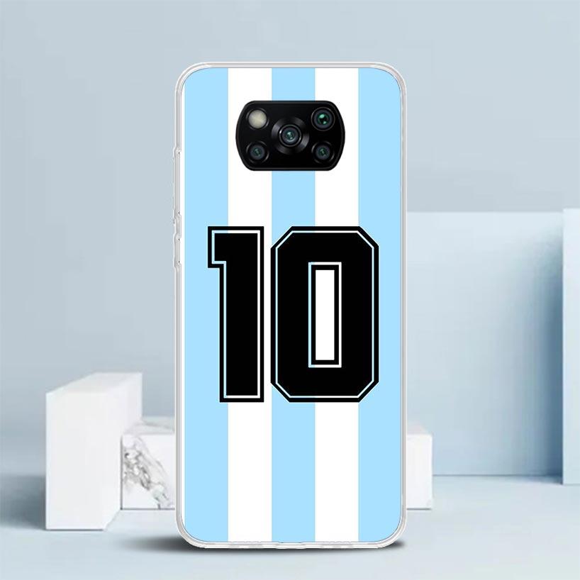 FootBall SuperStar Number C 7 10 Phone Case For Xiaomi Poco F7 Ultra X5 X6 X7 Pro M7 Redmi 15C 15 13C 13 12C 12 10C 10 10A 9 9C