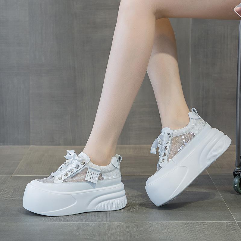 6598 women's shoes new summer satin surface embroidery printing rhinestone ribbon breathable