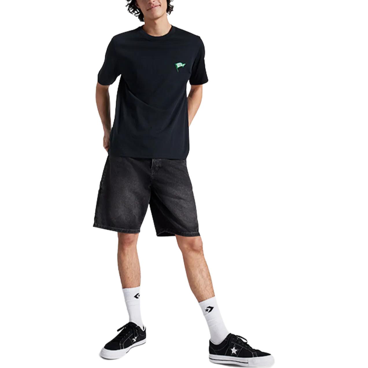 

New Converse CHUCK TAYLOR T Shirt Men s Black 10025976-A01 M