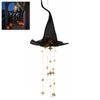 Decorazioni Luminose da Appendere a Forma di Stella, Campanellino Cappello da Strega Illuminato, Ornamento LED di Halloween con Luci Luminous Tassels, Luce Magica per Portico Finestra Patio Interno