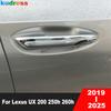 Door Handle Cover Trim For Lexus UX 200 250h 260h -   2024 2025 Chrome Car Side Handles Catch Cap Accessories