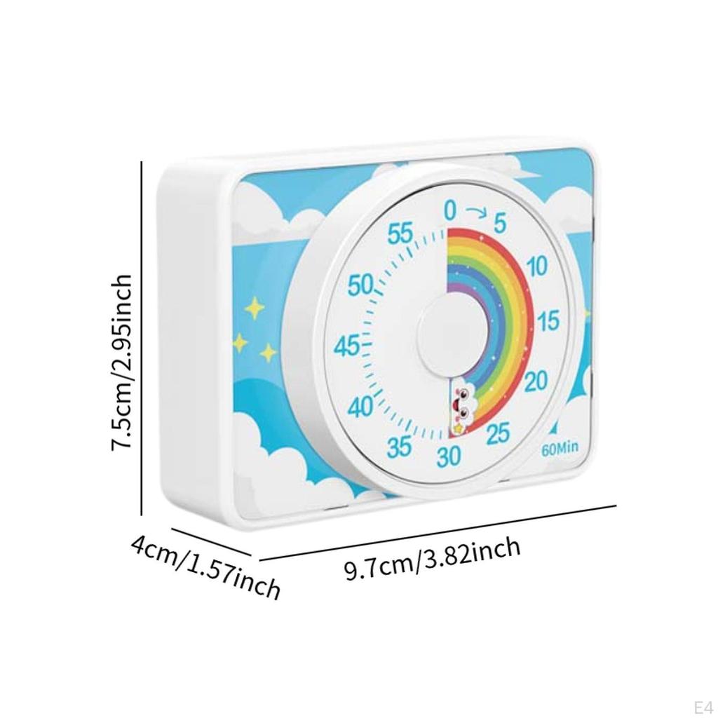 Visual Timer 60 Minute Convenient Silent Essential Decorative Desktop for Kids Cooking