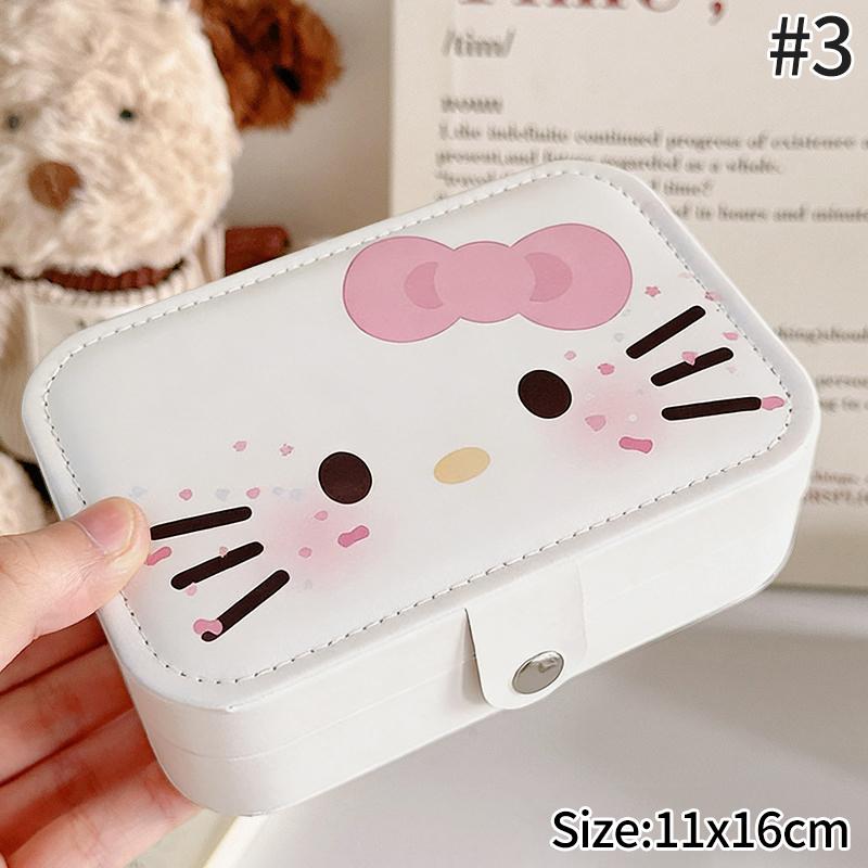 Leather  Jewelry Box Earrings Necklaces Rings Storage Box Travel Portable Ring Box Jewelry Organization Girls Gifts