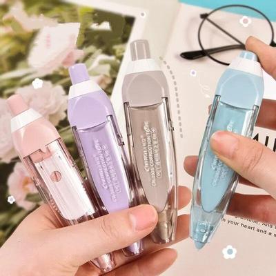 Push Type School Correction Tape Replaceable Refills White Out Corrector Easy Replaceable Correction Tapes Stationery