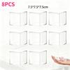 8pcs Transparent Acrylic Box Set with Lid Dustproof Lidded Square Plastic Storage Container Versatile Home Organization Supplies