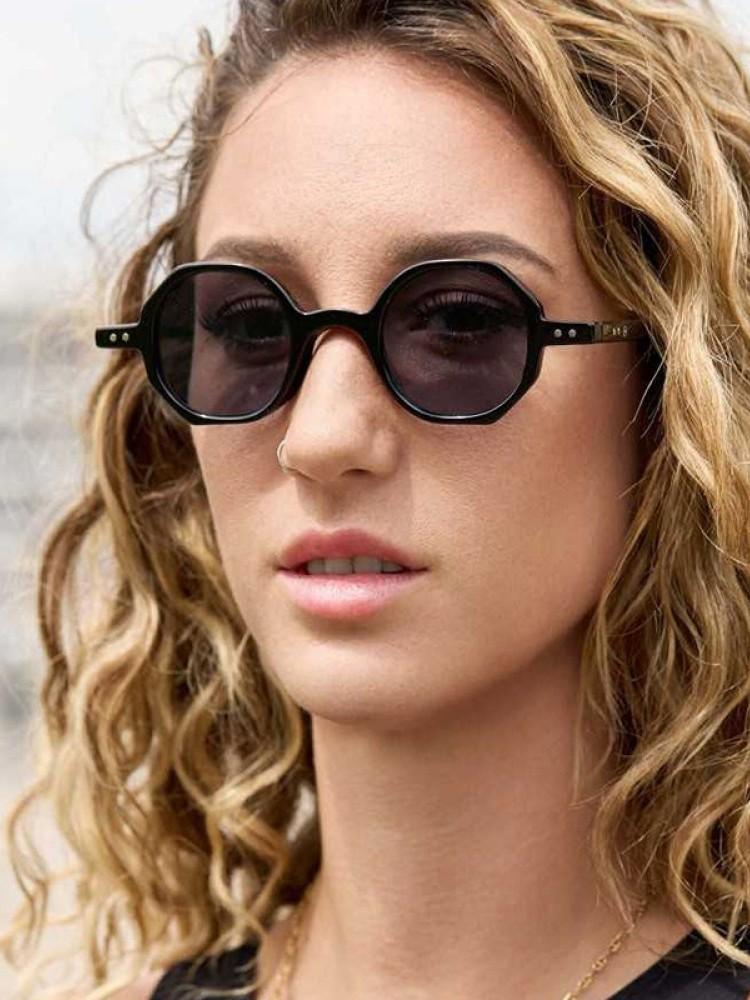 Vintage Geometric Small Spectacle Frame Frame Rivet Rectangular Sun Glasses Glasses Ladies Designer Style Style Latest Sun Eyeglasses Circular