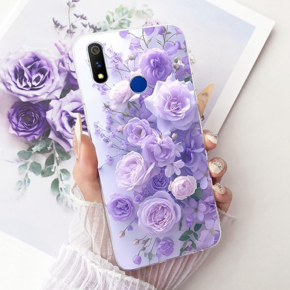 Transparent For Realme 3 Pro Case RMX1851 Cute Cat Fashion Butterfly Funny Painted Casing For Real Me 3 Pro Cover