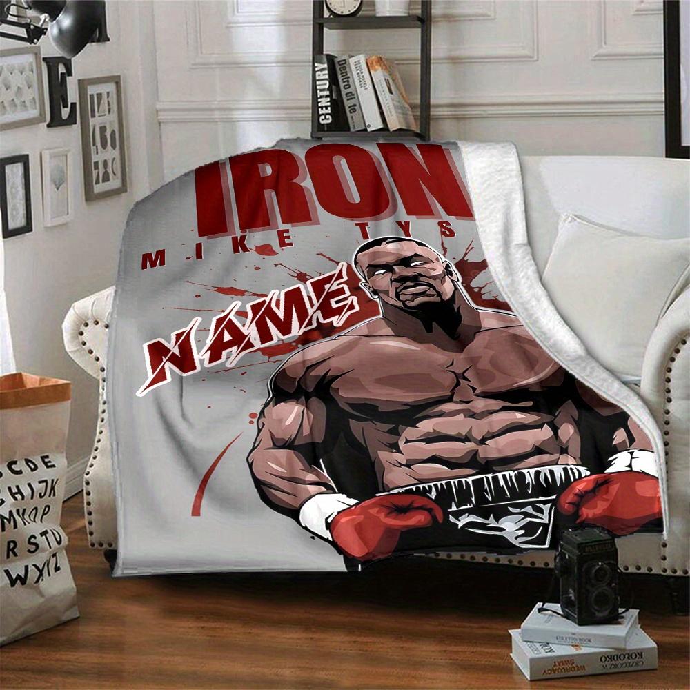 Iron Mike Tyson Boxing Fighter Four Seasons Blanket Customized With Your Name Lightweight And Warm Perfect Gift For Home Office Camping Sofa Travel