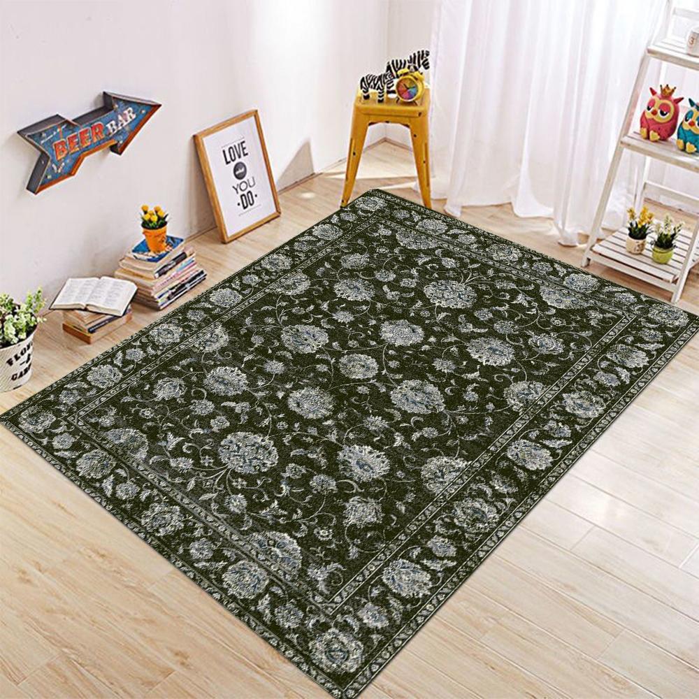  American Retro Persian Carpet Large Area Non-Slip Living Room Bedroom Study Cloakroom Floor Mat Home Decoration