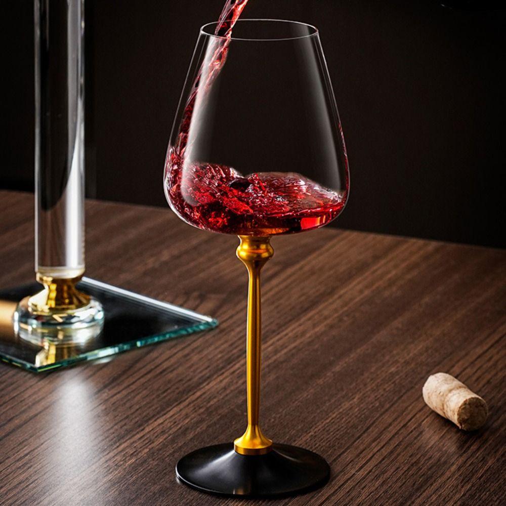500ml Crystal Goblet Ergonomic Holder Wine Decanter Glass Cup  Cocktails