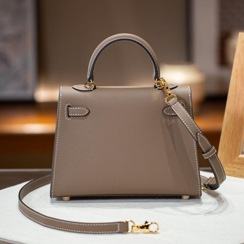 2025 New Genuine Leather Women's Bag EP Palm Pattern 19+22+25 Leather Kai Li+Fashion Handheld Single Shoulder Crossbody Bag