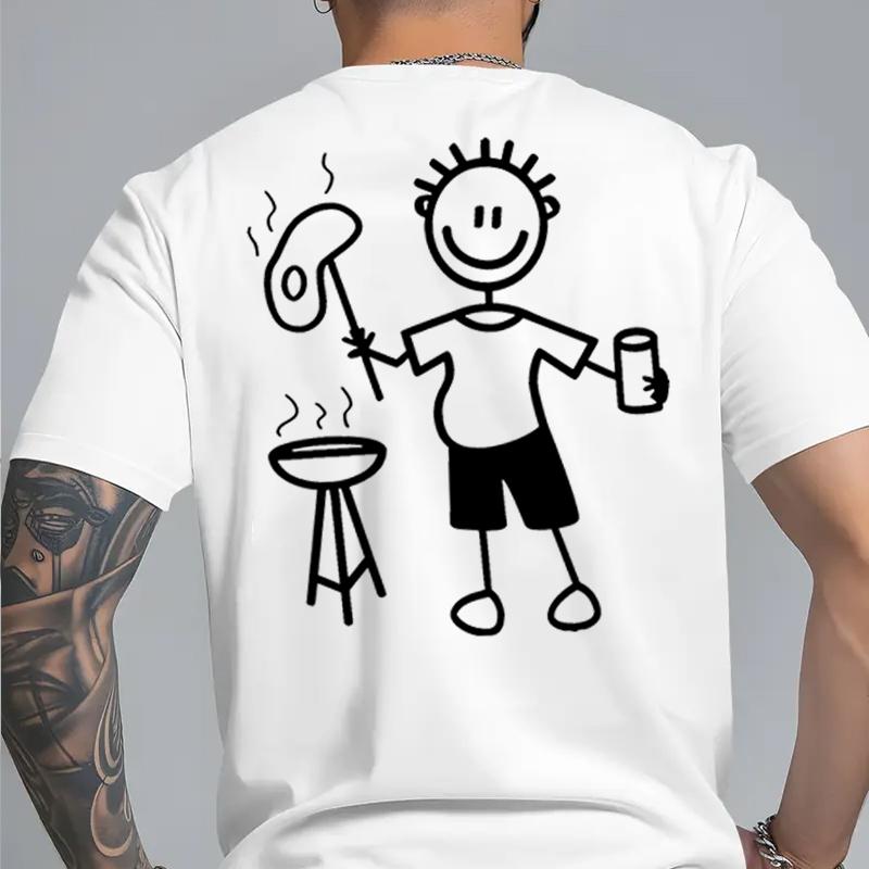Funny Bbq Shirt For Unisex Harajuku Fashion Streetwear Tshirts Grilling Graphic Tee Cotton Crew Neck Short Sleeve Unisex Clothing