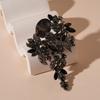 Badge Rhinestone Flowers Brooch Encrusted Flowers Suit Collar Pin  Party Dress Decoration
