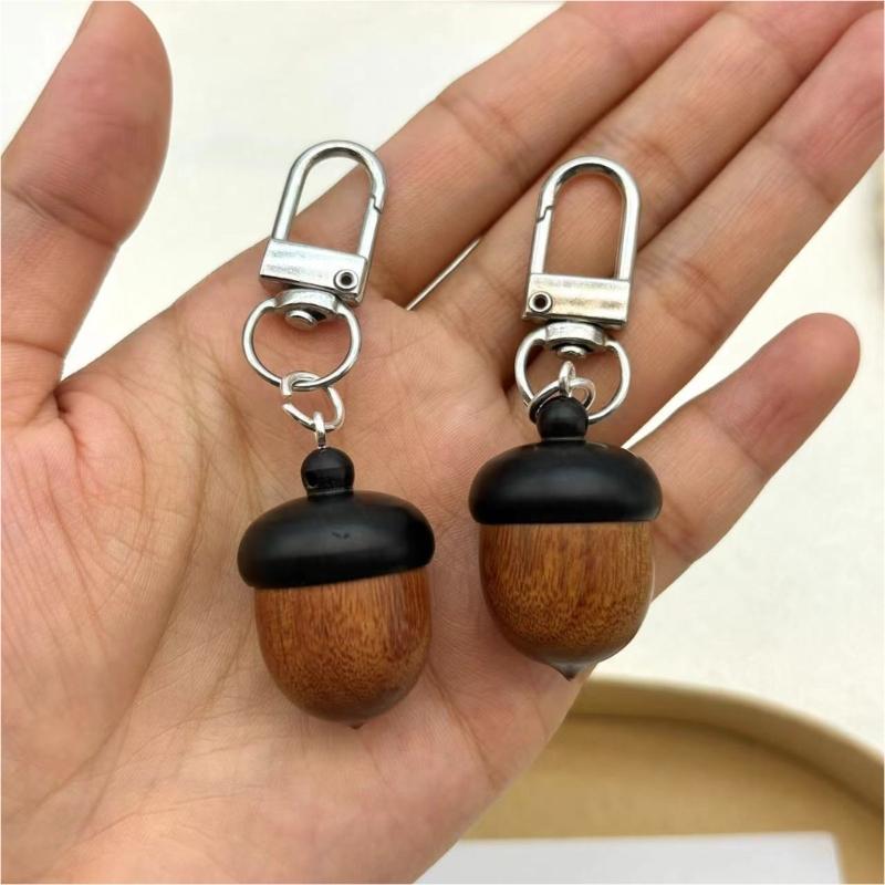 Practical Simulation Acorn Keychain Twist Open For Storing Keys Miniature Tools Bag Accessory Gift for Women