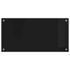 vidaXL Küchenrückwand Schwarz 80 x 40 cm Gehärtetes Glas
