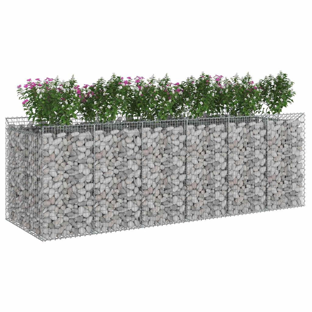 Gabion Raised Bed Set 3 Pcs Silver
