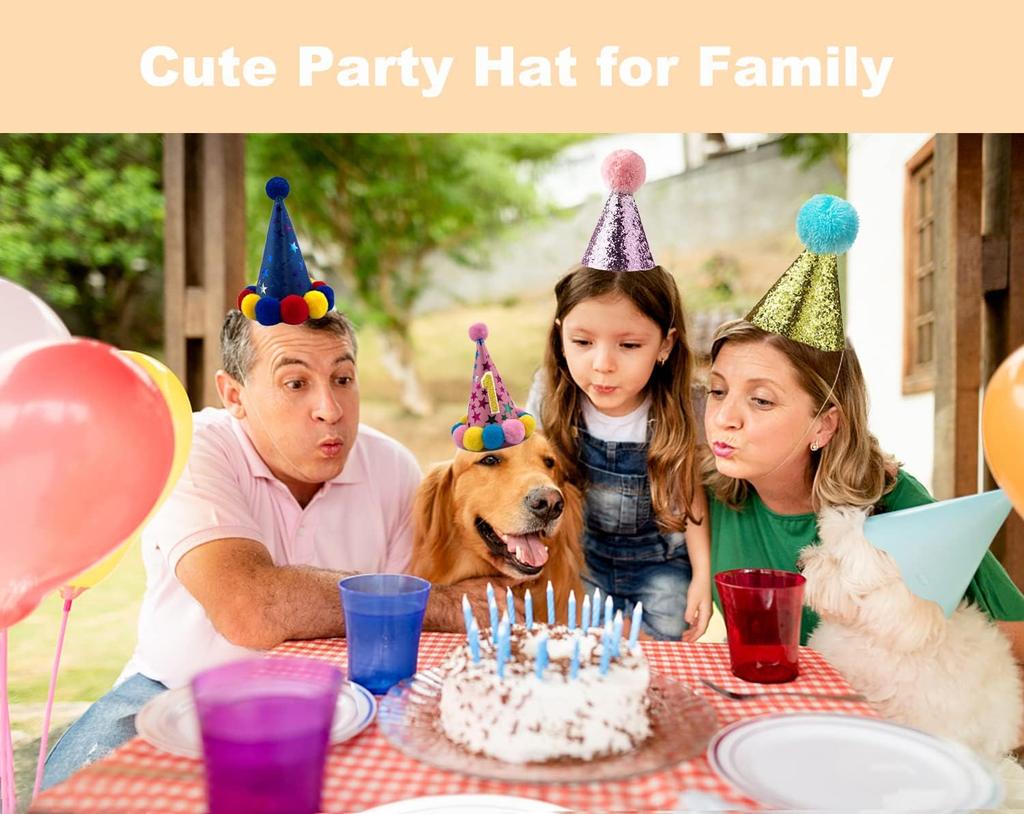 Pet Birthday Hat Scarf Set Adjustable, Cat/Dog Birthday Supplies Mini Pet Saliva Towel Cat/Dog Supplies
