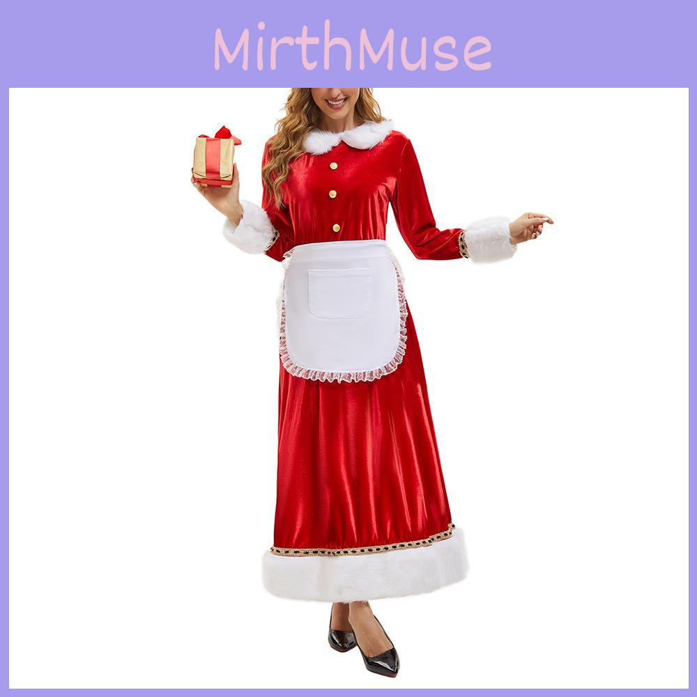 Christmas Santa Themed Dress For Women With Polyester Material For Festive Events