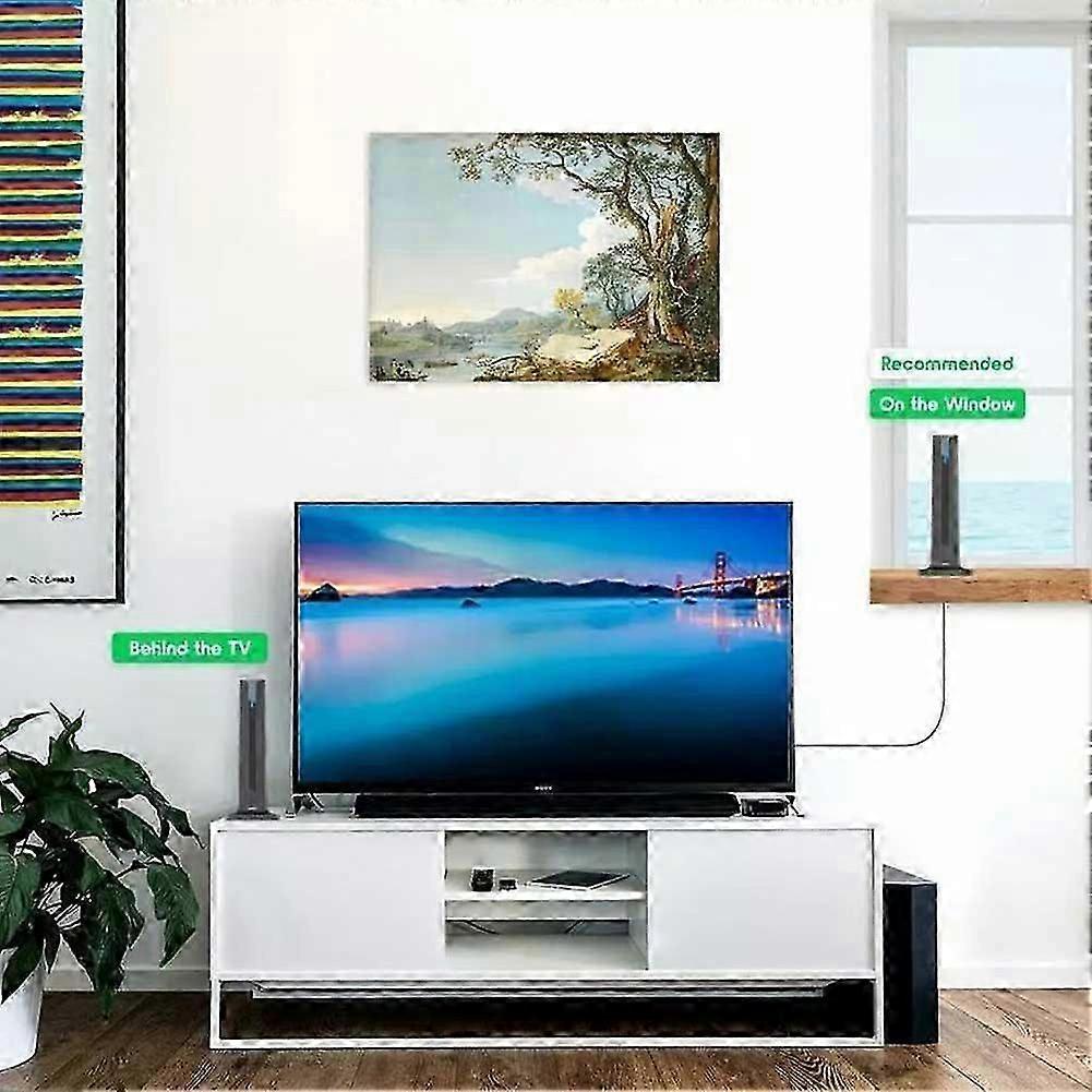 Digital HD TV Antenna Indoor, HDTV 1080P 4K Long Range High-Gain Antenna for Smart TVs