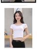Women's Summer Modal Slim Fit Plus Size Black Short Sleeve T-Shirt