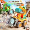 Automatic Bubble Car Machine Bulldozer Soap Bubbles with Lights Engineering Car Bubble Cart Blowing Toys for Kids Children Baby