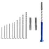 Silver Extended For Semi Automatic Hand Drill 0.5-3mm Metal Puncher With Dual Chuck For Jewelry Making Drilling Tool