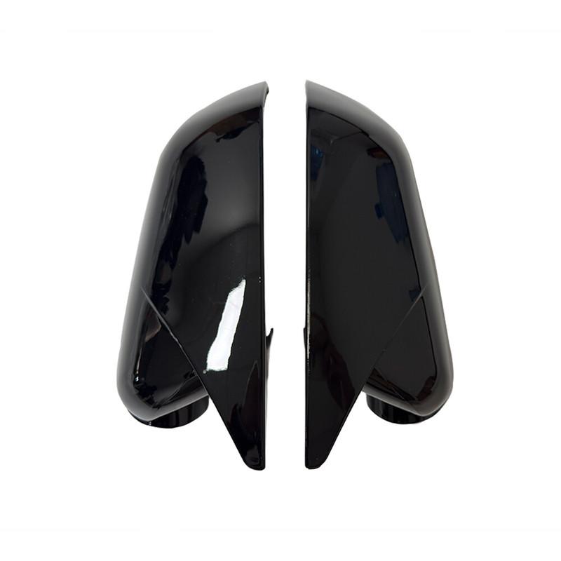 For Volkswagen VW Polo 2005 2006-2009 ABS Car Rearview Side Mirror Cover Wing Cap Exterior Door Housing Trim Adhesive Sticker