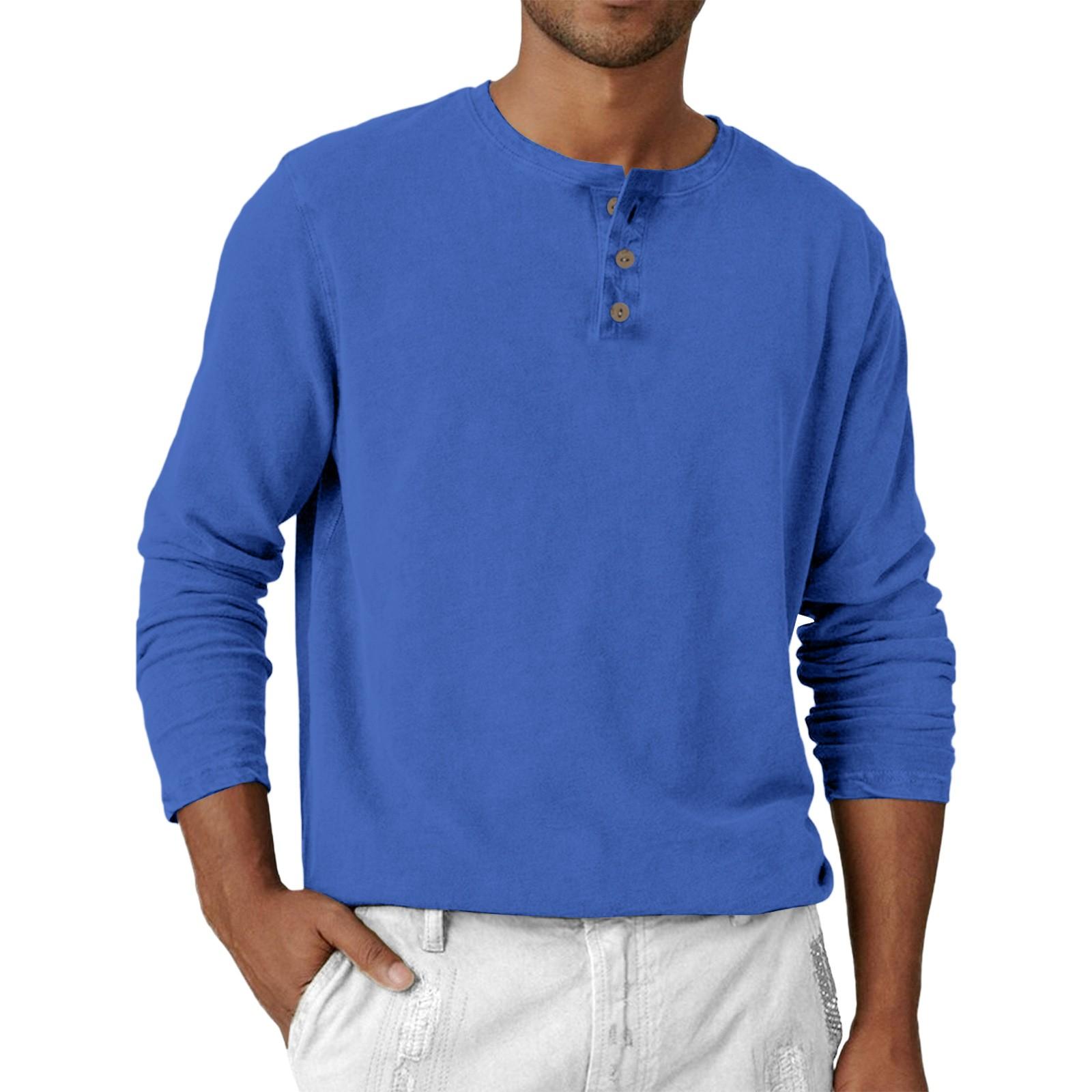

Men s Loose Casual Long-sleeved Lapel Zip-up Hoodie M синій