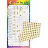 Kenson Kids We Can Do It! Izable Dry Erase Incentive Chart (14 1/2"x 30") with Cling Reward Smiley Face Stars - Home, School, Preschool Classroom by